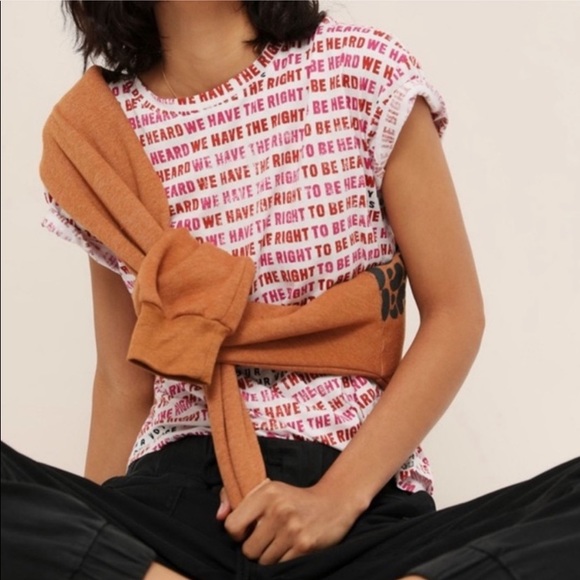 Maeve (Anthropologie) "Your VOTE is your VOICE" short sleeve tee S - Picture 2 of 12